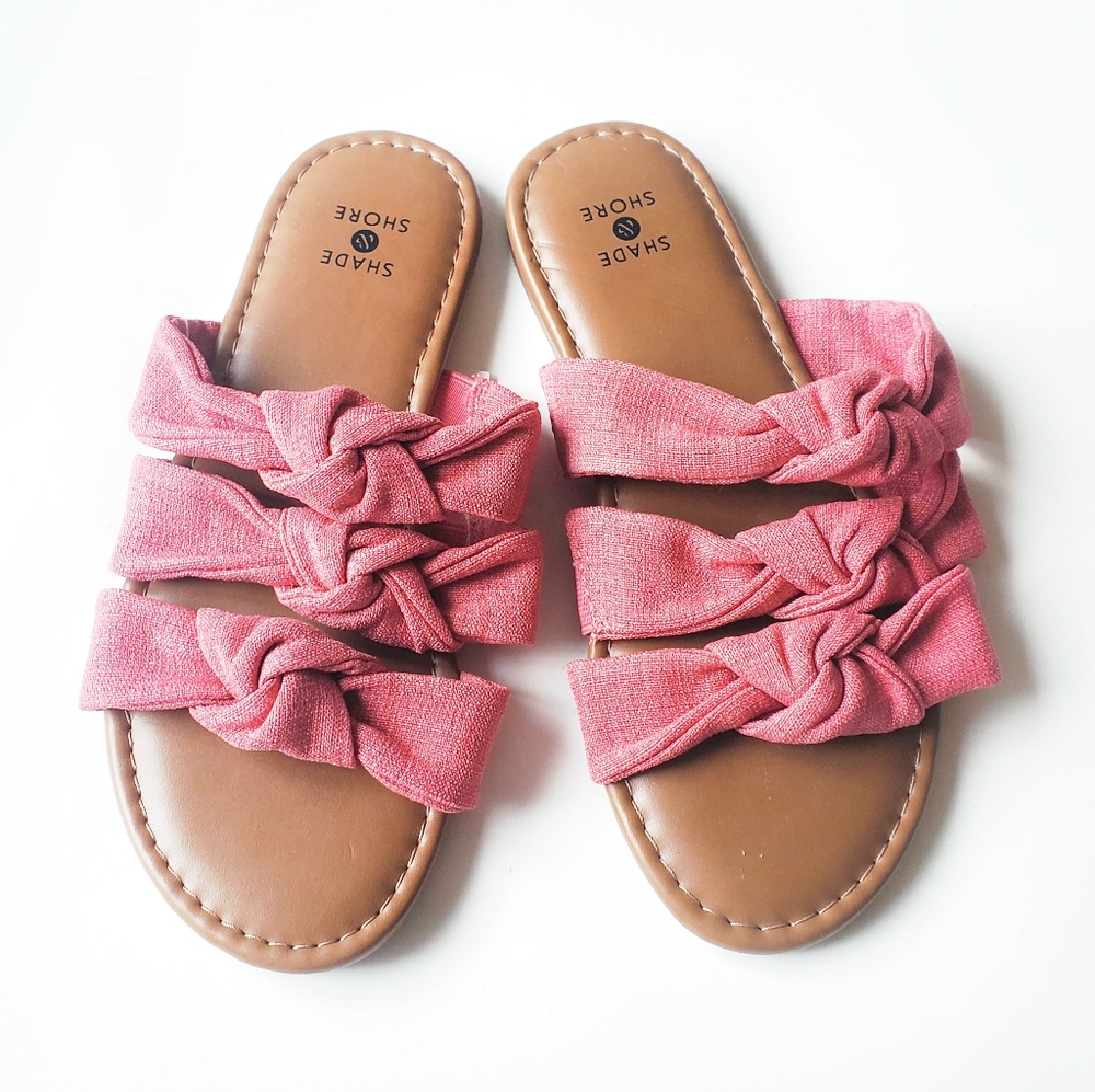 Shade and Shore Pink Maddie Knotted Sandal - Women's Size 5